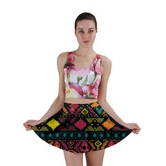 Traditional Art Ethnic Pattern Mini Skirt by Simbadda