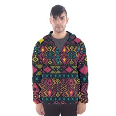 Traditional Art Ethnic Pattern Hooded Wind Breaker (men) by Simbadda