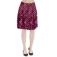 Red Circular Pattern Background Pleated Skirt by Simbadda