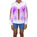 Butterfly Flower Valentine Animals Purple Brown Kids  Long Sleeve Swimwear View1