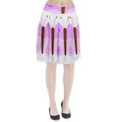 Butterfly Flower Valentine Animals Purple Brown Pleated Skirt by Alisyart