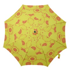 Circles Lime Pink Hook Handle Umbrellas (small)