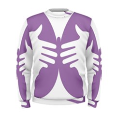 Colorful Butterfly Hand Purple Animals Men s Sweatshirt