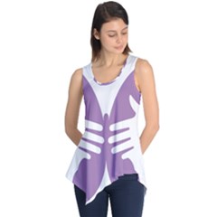 Colorful Butterfly Hand Purple Animals Sleeveless Tunic