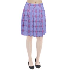 Demiregular Purple Line Triangle Pleated Skirt