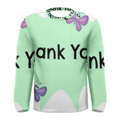 Colorful Butterfly Thank You Animals Fly White Green Men s Long Sleeve Tee