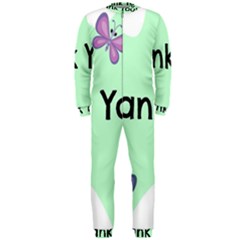 Colorful Butterfly Thank You Animals Fly White Green Onepiece Jumpsuit (men) 