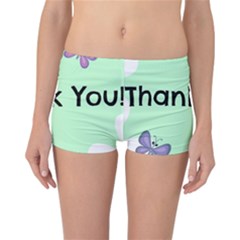 Colorful Butterfly Thank You Animals Fly White Green Reversible Bikini Bottoms