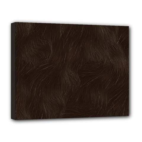 Bear Skin Animal Texture Brown Canvas 14  X 11  by Alisyart