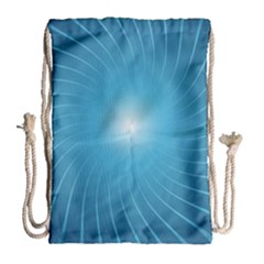 Dreams Sun Blue Wave Drawstring Bag (large)