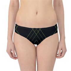Diamond Green Triangle Line Black Chevron Wave Hipster Bikini Bottoms
