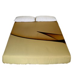 Edge Gold Wave Fitted Sheet (king Size) by Alisyart