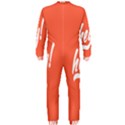 Hey White Text Orange Sign OnePiece Jumpsuit (Men)  View2