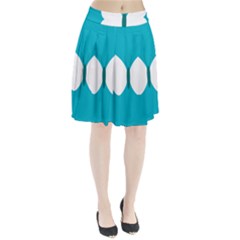 Little Butterfly Illustrations Animals Blue White Fly Pleated Skirt