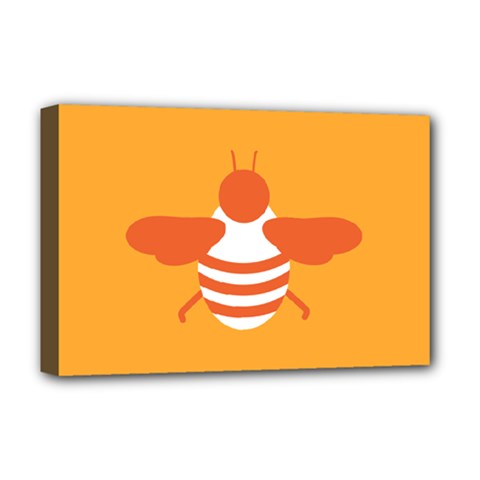 Littlebutterfly Illustrations Bee Wasp Animals Orange Honny Deluxe Canvas 18  x 12  