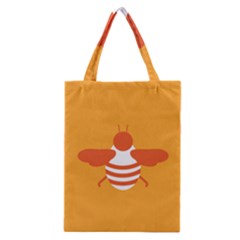 Littlebutterfly Illustrations Bee Wasp Animals Orange Honny Classic Tote Bag by Alisyart