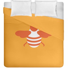 Littlebutterfly Illustrations Bee Wasp Animals Orange Honny Duvet Cover Double Side (King Size)