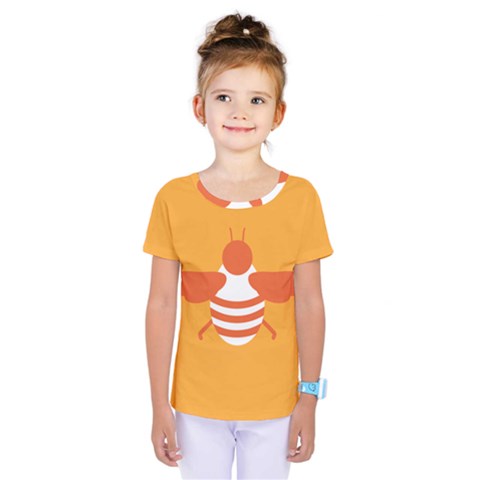 Littlebutterfly Illustrations Bee Wasp Animals Orange Honny Kids  One Piece Tee by Alisyart