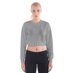 Metal Dark Grey Women s Cropped Sweatshirt