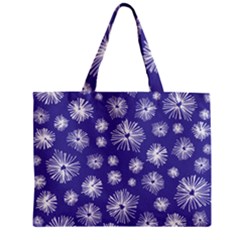 Aztec Lilac Love Lies Flower Blue Zipper Mini Tote Bag