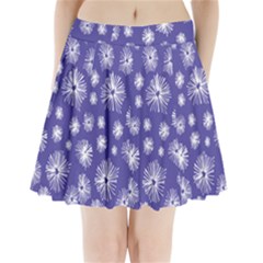 Aztec Lilac Love Lies Flower Blue Pleated Mini Skirt