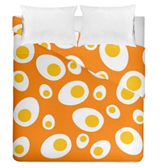 Orange Circle Egg Duvet Cover Double Side (queen Size) by Alisyart