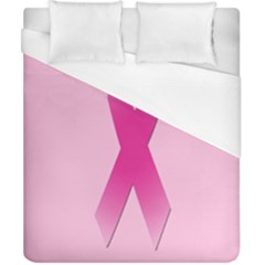 Pink Breast Cancer Symptoms Sign Duvet Cover (California King Size)