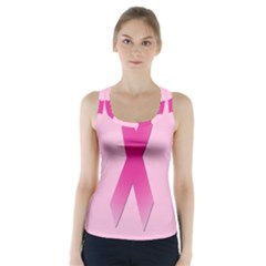 Pink Breast Cancer Symptoms Sign Racer Back Sports Top