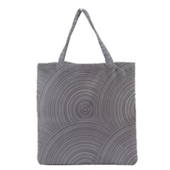 Circular Brushed Metal Bump Grey Grocery Tote Bag