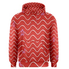 Springtime Wave Red Floral Flower Men s Pullover Hoodie