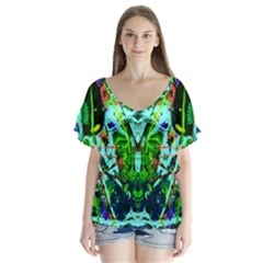 Eco Centered Flutter Sleeve Top by AlmightyPsyche