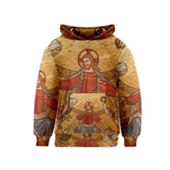 Gold Jesus Kids  Pullover Hoodie by boho