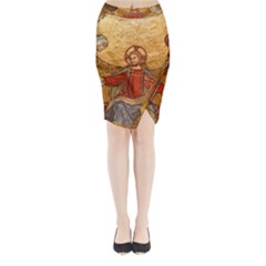 Gold Jesus Midi Wrap Pencil Skirt by boho