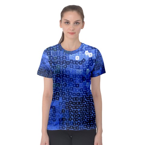 Blue Sequins Women s Sport Mesh Tee by boho