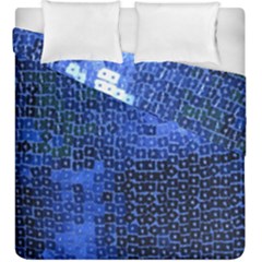 Blue Sequins Duvet Cover Double Side (king Size)