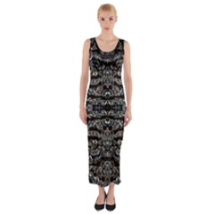 Black Diamonds Fitted Maxi Dress