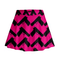 Pink Gun Mini Flare Skirt