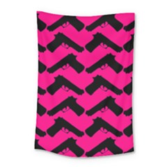 Pink Gun Small Tapestry by boho