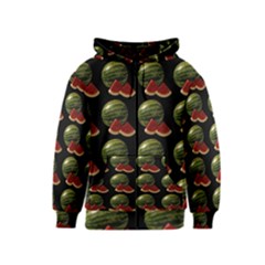 Black Watermelon Kids  Zipper Hoodie by boho