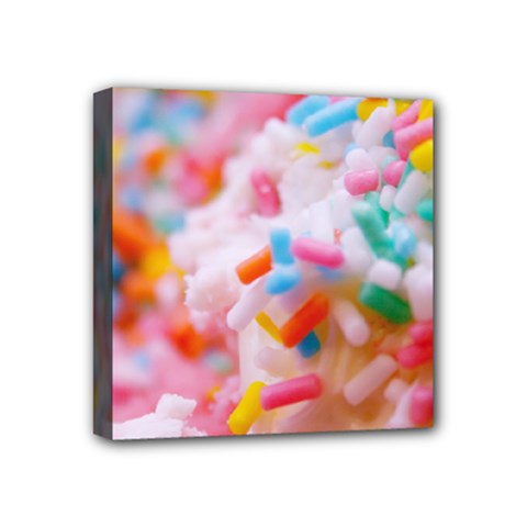 Birthday Cake Mini Canvas 4  X 4  by boho