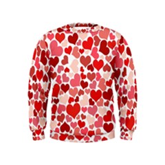 Red Hearts Kids  Sweatshirt by boho