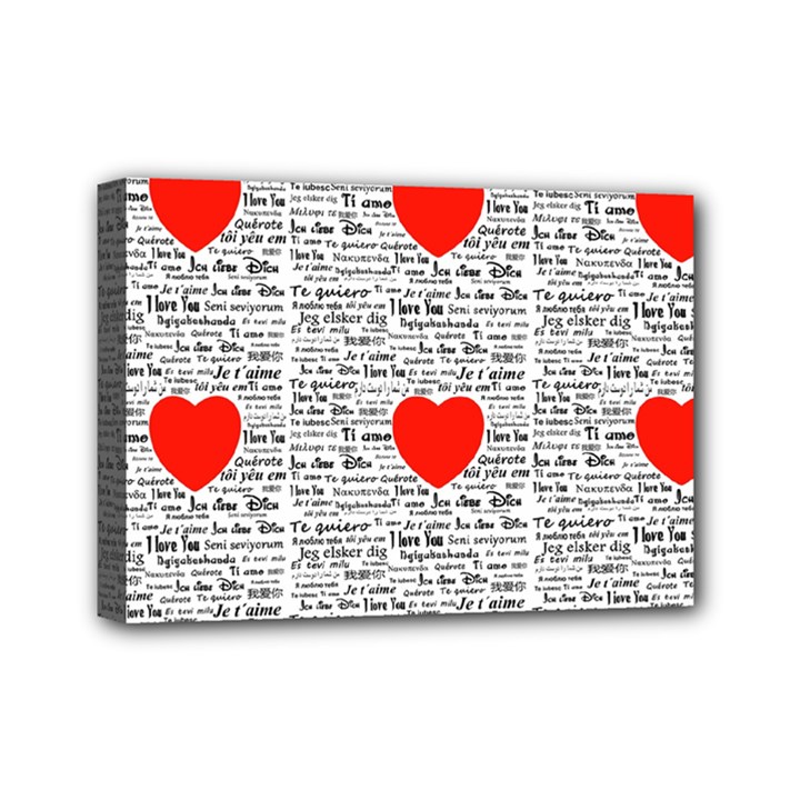 I Love You Mini Canvas 7  x 5 