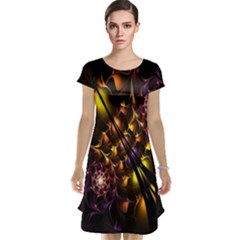 Art Design Image Oily Spirals Texture Cap Sleeve Nightdress by Simbadda