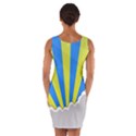 Sunlight Clouds Blue Sky Yellow White Wrap Front Bodycon Dress View2