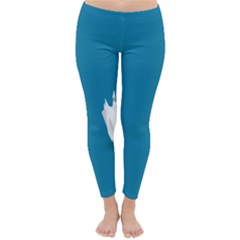 Swan Animals Swim Blue Water Classic Winter Leggings