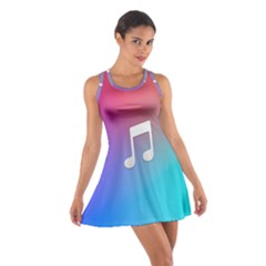 Tunes Sign Orange Purple Blue White Music Notes Cotton Racerback Dress