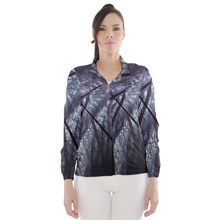 Fractal Art Picture Definition  Fractured Fractal Texture Wind Breaker (Women)