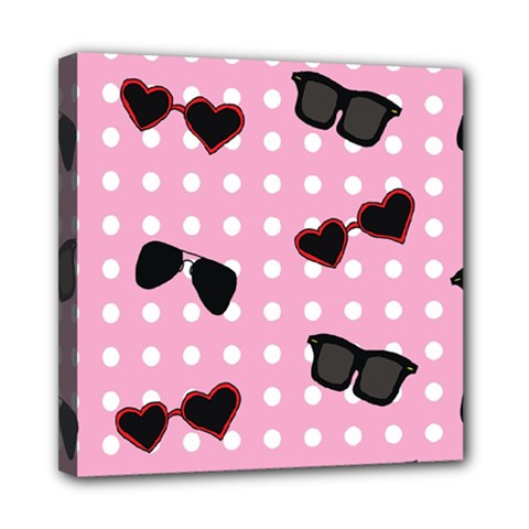 Pisunglass Tech Pink Pattern Mini Canvas 8  X 8  by Simbadda