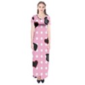 Pisunglass Tech Pink Pattern Short Sleeve Maxi Dress View1