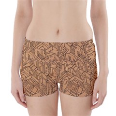 Mechanical Tech Pattern Boyleg Bikini Wrap Bottoms by Simbadda